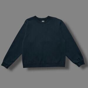 Vintage Black Sweatshirt Crewneck Pullover Blank y2k Mens Large Goth Aesthetic